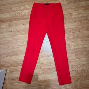 BCBG Red tailored pants size XXS